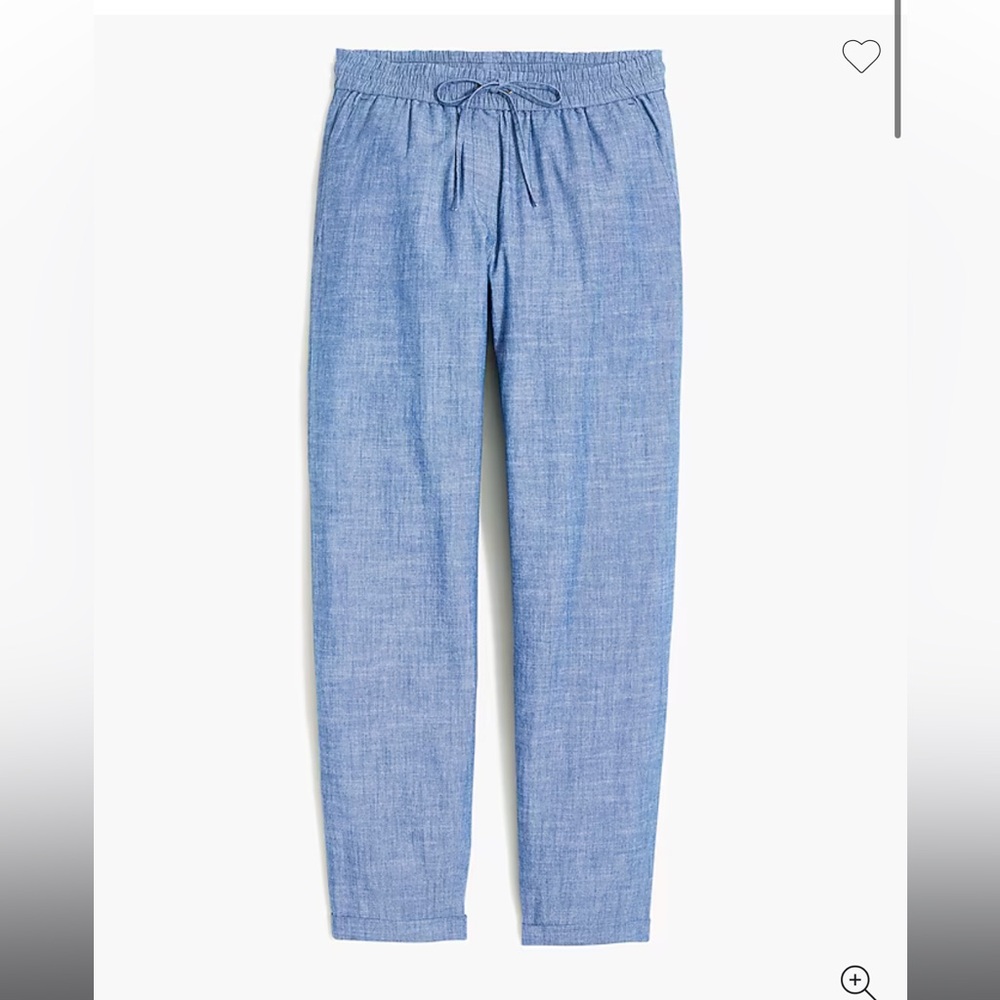 J. Crew Factory Chambray drawstring pant, 0